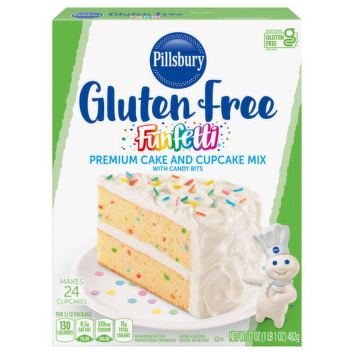 Pillsbury Gluten Free Premium Cake and Cupcake Mix with Candy Bits