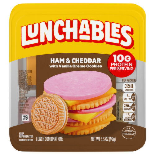 Lunchables Ham & Cheddar with Vanilla Creme Cookies Lunch Combinations