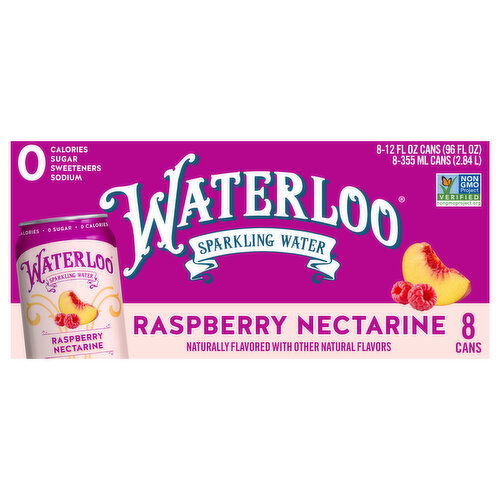 Waterloo Sparkling Water, Raspberry Nectarine