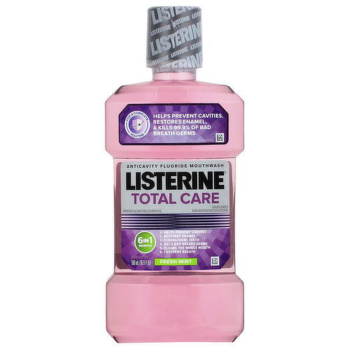 Listerine Mouthwash, Total Care, Fresh Mint