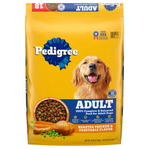 Pedigree Food for Dogs, Roasted Chicken & Vegetable Flavor, Adult