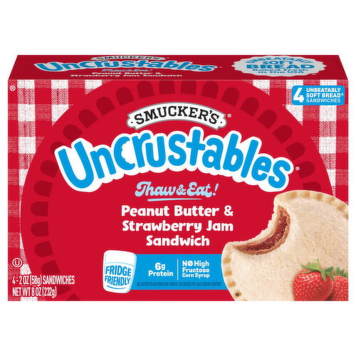 Smucker's Peanut Butter & Strawberry Jam Sandwiches