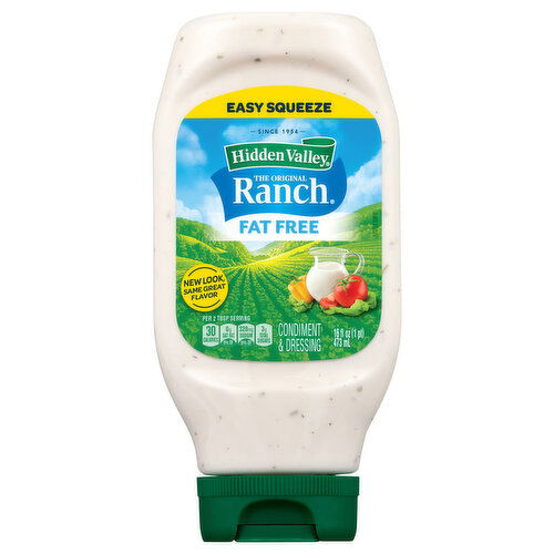 Hidden Valley Condiment & Dressing, Fat Free