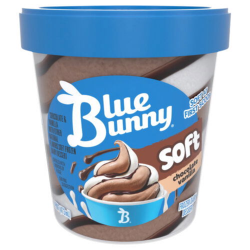 Blue Bunny Frozen Dairy Dessert, Soft, Chocolate Vanilla