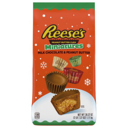 Reese's Peanut Butter Cups, Milk Chocolate & Peanut Butter, Miniatures