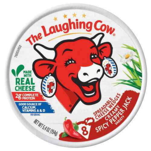 The Laughing Cow Cheese Wedges, Creamy Spicy Pepper Jack, Spreadable