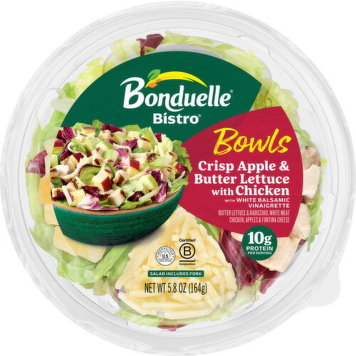 Bonduelle Bowls, Crisp Apple & Butter Lettuce with Chicken