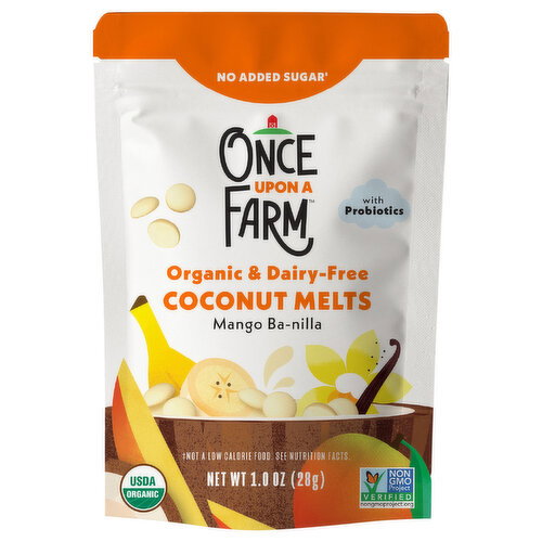 Once Upon a Farm Organic & Dairy-Free Mango Ba-nilla Coconut Melts Image 1 of 4