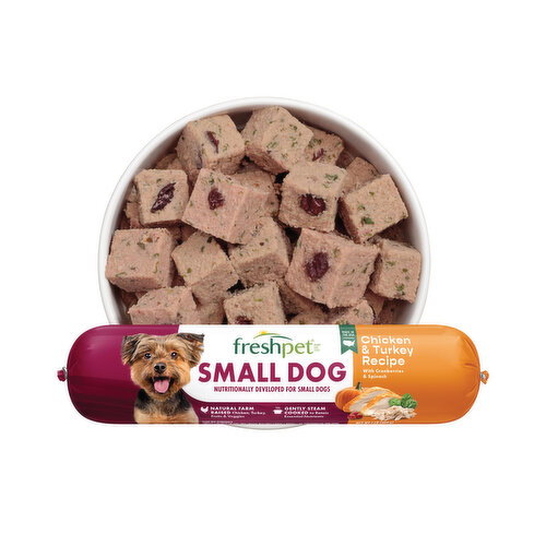 Freshpet Healthy & Natural Dog Food, Small Dog Fresh Chicken & Turkey Roll Image 1 of 11