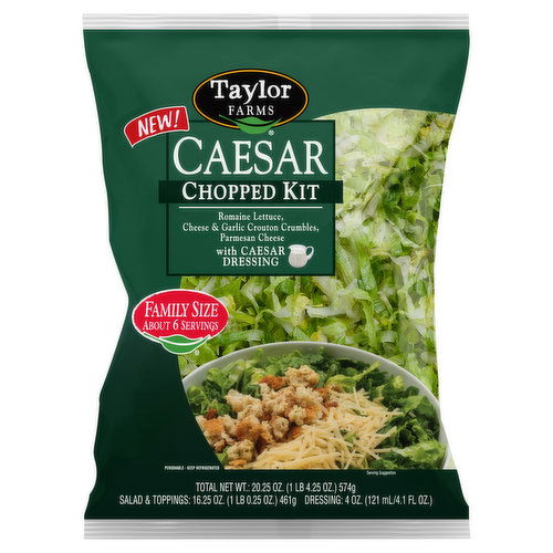 Taylor Farms Chopped Kit, Caesar, Family Size