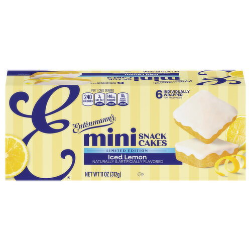Entenmann's Iced Lemon Mini Snack Cakes