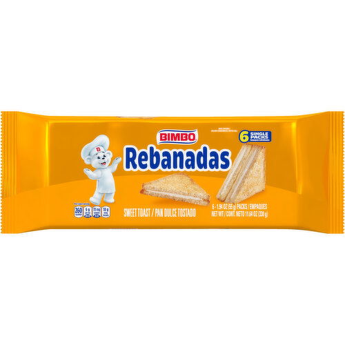 Bimbo Bimbo Rebanadas Toast with Sweet Cream, 6 count