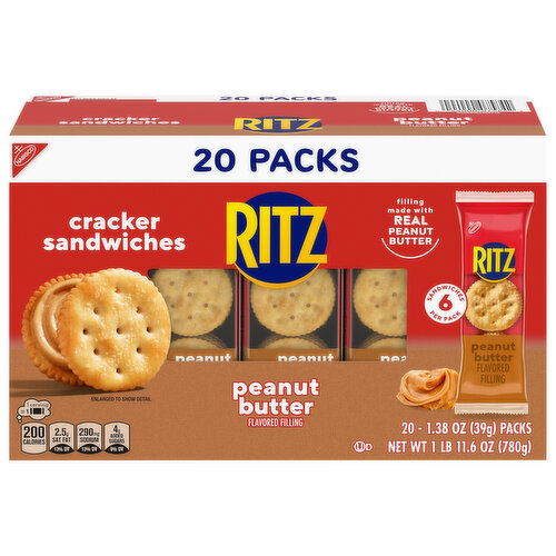 Ritz Peanut Butter Flavored Filling Cracker Sandwiches