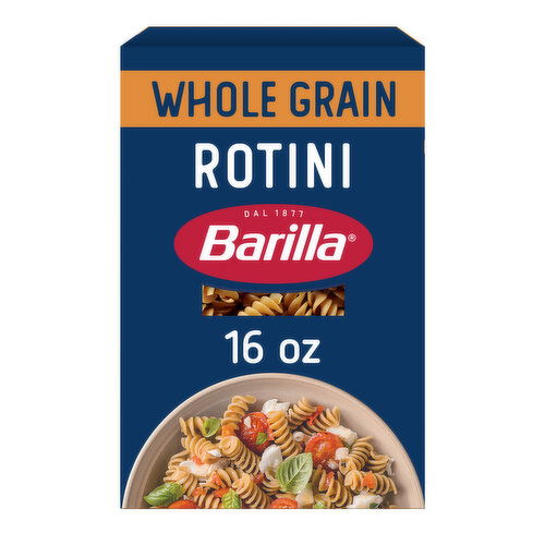 Barilla Whole Grain Rotini - Non-GMO Pasta Made With 100% Whole Grain Durum Wheat - Great Source of Fiber