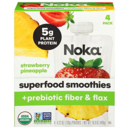Noka Superfood Strawberry Pineapple Smoothies