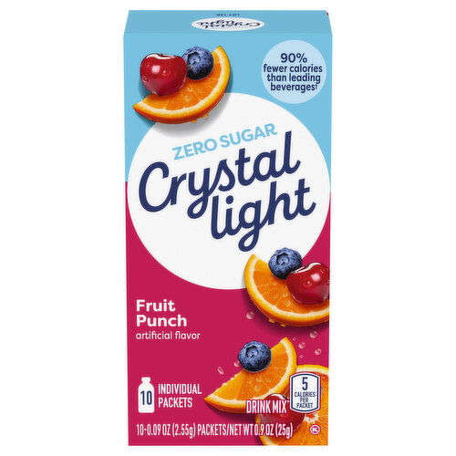 Crystal Light Zero Sugar Fruit Punch Drink Mix
