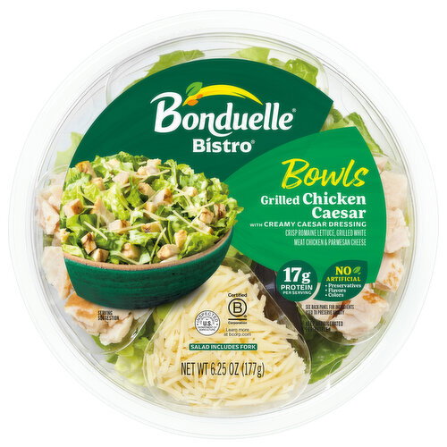 Bonduelle Grilled Chicken Caesar Bowls with Creamy Caesar Dressing Image 1 of 8