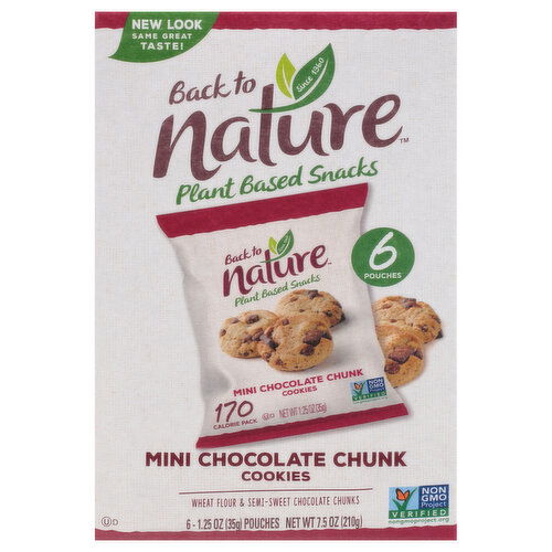 Back to Nature Cookies, Chocolate Chunk, Mini