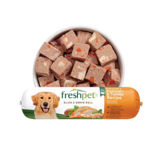 Freshpet Healthy & Natural Dog Food, Fresh Chicken & Turkey Roll, 1.5lb Image 1 of 11