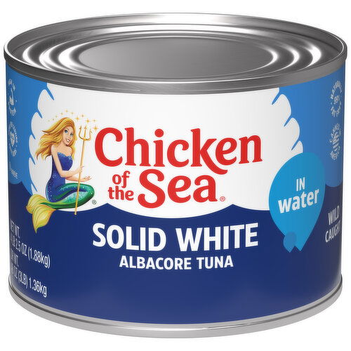 Chicken of the Sea Tuna, in Water, Albacore, Solid White, Wild Caught