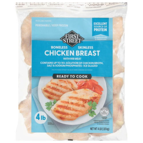 First Street Boneless Skinless Chicken Breast with Rib Meat