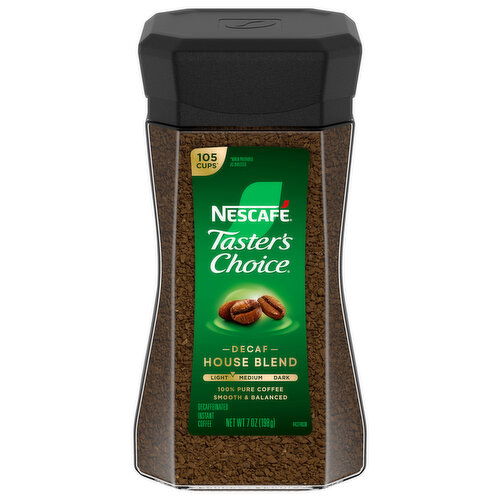 Nescafe Coffee, Instant, Light Roast, House Blend, Decaf