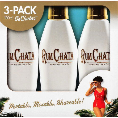 RumChata Caribbean Rum, with Real Dairy Cream, 3-Pack