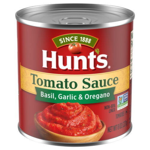 Hunt's Basil, Garlic & Oregano Tomato Sauce Image 1 of 4