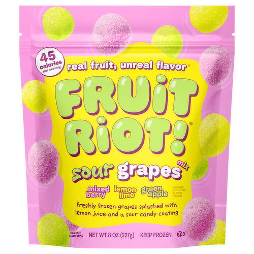Fruit Riot! Mixed Berry/Green Apple/Lemon Lime Sour Grapes Mix