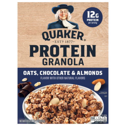 Quaker Protein Oats, Chocolate & Almonds Granola