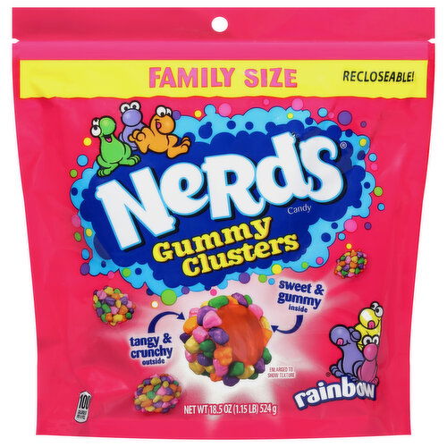 Nerds Gummy Clusters Rainbow Candy Family Size