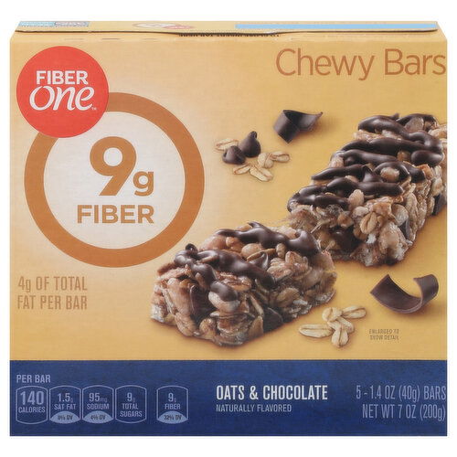 Fiber One Chewy Bars, Oats & Chocolate