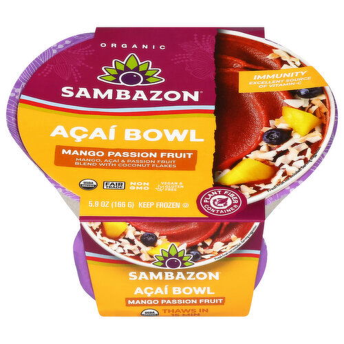 Sambazon Organic Mango Passion Fruit Acai Bowl