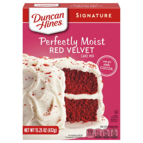 Duncan Hines Signature Perfectly Moist Red Velvet Cake Mix Image 1 of 6