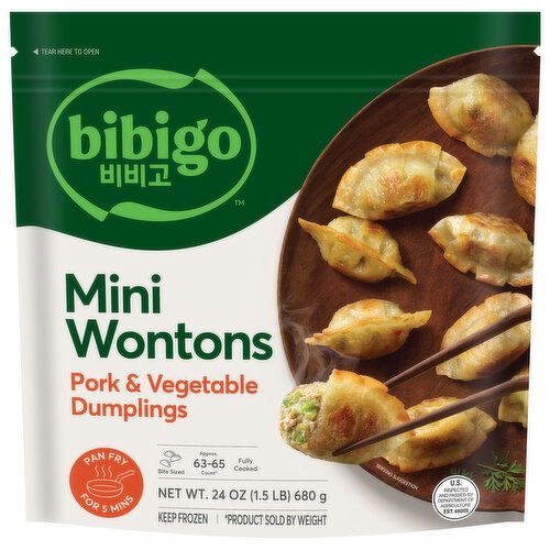 Bibigo Wontons Pork & Vegetable Mini Dumplings