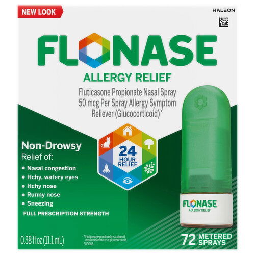 Flonase Nasal Spray Non-Drowsy Full Prescription Strength Allergy Relief