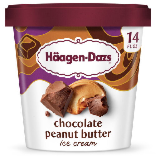 Haagen-Dazs Chocolate Peanut Butter Ice Cream Image 1 of 11