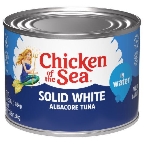 Chicken of the Sea Tuna, in Water, Albacore, Solid White, Wild Caught