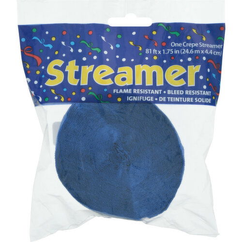 Creative Converting Streamer, Crepe, Cobalt