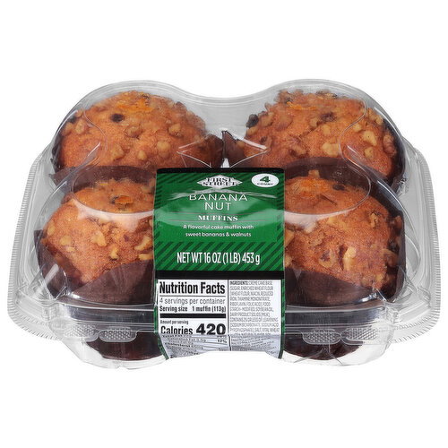 First Street Premium Banana Nut Muffins Image 1 of 6