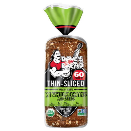 Dave's Killer Bread Organic Thin-Sliced 21 Whole Grains and Seeds Bread