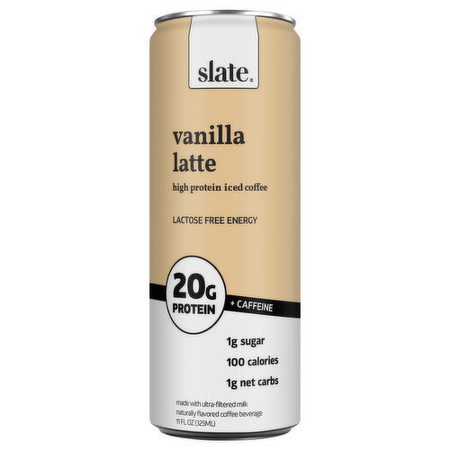 Slate High Protein Vanilla Latte Iced Coffee
