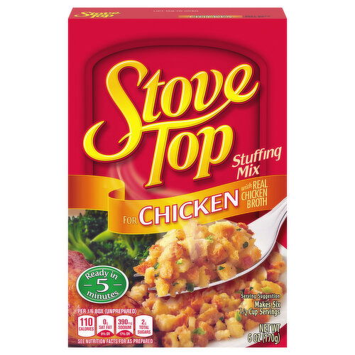 Stove Top Stuffing Mix, for Chicken with Real Chicken Broth