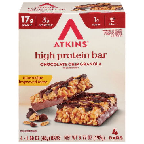 Atkins Chocolate Chip Granola High Protein Bar