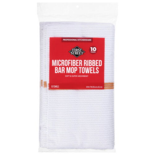 First Street Microfiber Ribbed Bar Mop Towels