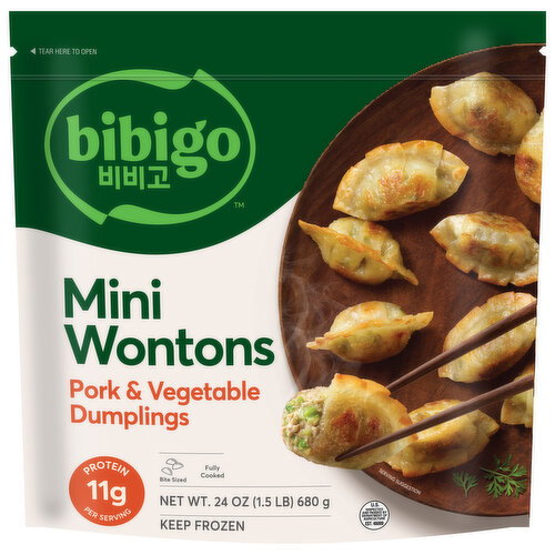 Bibigo Wontons Pork & Vegetable Mini Dumplings
