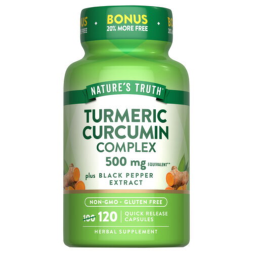 Nature's Truth Capsules 500 mg Turmeric Curcumin Complex Image 1 of 6