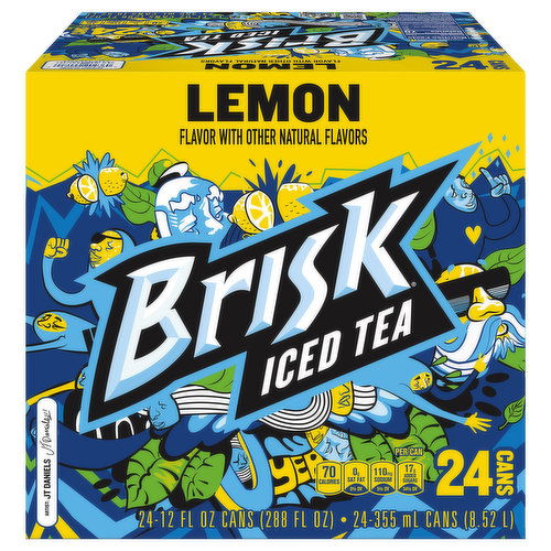 Brisk Iced Tea, Lemon, 24 Pack