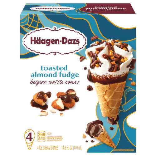 Haagen-Dazs Toasted Almond Fudge Ice Cream Cones