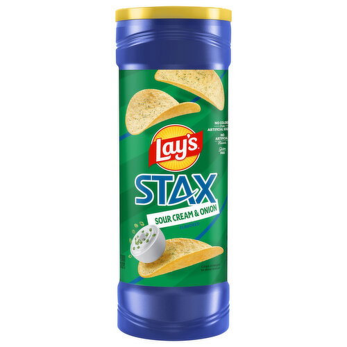 Lay's Sour Cream & Onion Flavored Potato Crisps Image 1 of 3